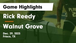 Rick Reedy  vs Walnut Grove  Game Highlights - Dec. 29, 2023