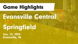 Evansville Central  vs Springfield  Game Highlights - Jan. 13, 2024