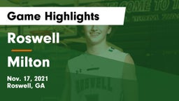 Roswell  vs Milton  Game Highlights - Nov. 17, 2021