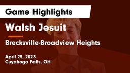 Walsh Jesuit  vs Brecksville-Broadview Heights  Game Highlights - April 25, 2023