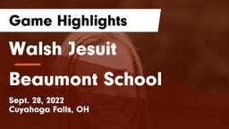 Walsh Jesuit  vs Beaumont School Game Highlights - Sept. 28, 2022