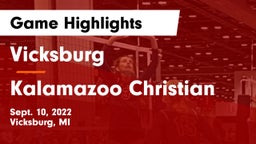 Vicksburg  vs Kalamazoo Christian Game Highlights - Sept. 10, 2022
