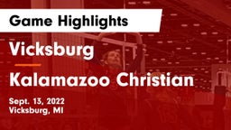 Vicksburg  vs Kalamazoo Christian  Game Highlights - Sept. 13, 2022