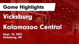 Vicksburg  vs Kalamazoo Central  Game Highlights - Sept. 10, 2022