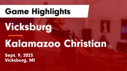 Vicksburg  vs Kalamazoo Christian  Game Highlights - Sept. 9, 2023