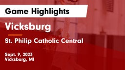 Vicksburg  vs St. Philip Catholic Central  Game Highlights - Sept. 9, 2023