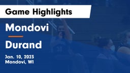 Mondovi  vs Durand  Game Highlights - Jan. 10, 2023