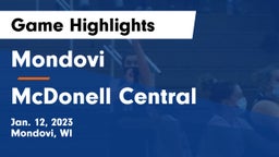 Mondovi  vs McDonell Central  Game Highlights - Jan. 12, 2023