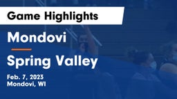 Mondovi  vs Spring Valley  Game Highlights - Feb. 7, 2023