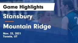 Stansbury  vs Mountain Ridge  Game Highlights - Nov. 23, 2021