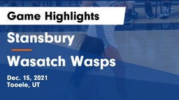 Stansbury  vs Wasatch Wasps Game Highlights - Dec. 15, 2021