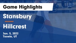 Stansbury  vs Hillcrest   Game Highlights - Jan. 5, 2022