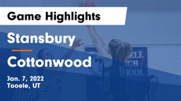 Stansbury  vs Cottonwood  Game Highlights - Jan. 7, 2022