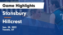 Stansbury  vs Hillcrest   Game Highlights - Jan. 28, 2022