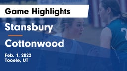 Stansbury  vs Cottonwood  Game Highlights - Feb. 1, 2022