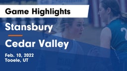 Stansbury  vs Cedar Valley  Game Highlights - Feb. 10, 2022