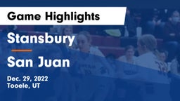 Stansbury  vs San Juan  Game Highlights - Dec. 29, 2022