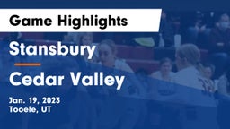 Stansbury  vs Cedar Valley  Game Highlights - Jan. 19, 2023