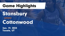 Stansbury  vs Cottonwood  Game Highlights - Jan. 19, 2024