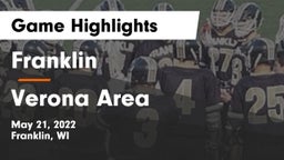 Franklin  vs Verona Area  Game Highlights - May 21, 2022