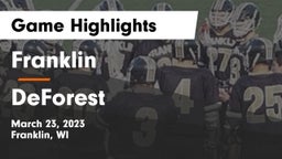 Franklin  vs DeForest  Game Highlights - March 23, 2023
