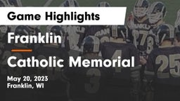 Franklin  vs Catholic Memorial Game Highlights - May 20, 2023