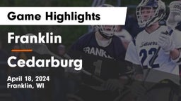 Franklin  vs Cedarburg  Game Highlights - April 18, 2024