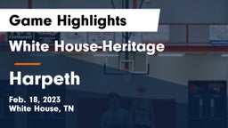 White House-Heritage  vs Harpeth  Game Highlights - Feb. 18, 2023