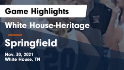 White House-Heritage  vs Springfield  Game Highlights - Nov. 30, 2021