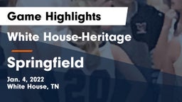 White House-Heritage  vs Springfield  Game Highlights - Jan. 4, 2022