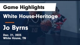 White House-Heritage  vs Jo Byrns  Game Highlights - Dec. 21, 2023