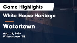 White House-Heritage  vs Watertown Game Highlights - Aug. 21, 2020