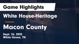 White House-Heritage  vs Macon County Game Highlights - Sept. 26, 2020