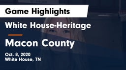 White House-Heritage  vs Macon County  Game Highlights - Oct. 8, 2020