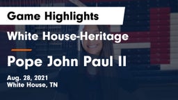 White House-Heritage  vs Pope John Paul II  Game Highlights - Aug. 28, 2021