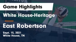 White House-Heritage  vs East Robertson  Game Highlights - Sept. 15, 2021