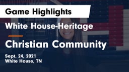 White House-Heritage  vs Christian Community  Game Highlights - Sept. 24, 2021
