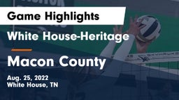 White House-Heritage  vs Macon County  Game Highlights - Aug. 25, 2022