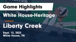 White House-Heritage  vs Liberty Creek Game Highlights - Sept. 13, 2022