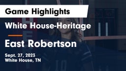White House-Heritage  vs East Robertson  Game Highlights - Sept. 27, 2023