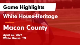 White House-Heritage  vs Macon County  Game Highlights - April 26, 2022