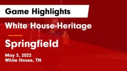 White House-Heritage  vs Springfield  Game Highlights - May 3, 2022