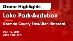 Lake Park-Audubon  vs Norman County East/Ulen-Hitterdal Game Highlights - Dec. 12, 2019