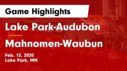 Lake Park-Audubon  vs Mahnomen-Waubun  Game Highlights - Feb. 13, 2020