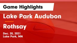 Lake Park Audubon  vs Rothsay  Game Highlights - Dec. 20, 2021
