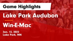 Lake Park Audubon  vs Win-E-Mac  Game Highlights - Jan. 13, 2022