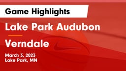 Lake Park Audubon  vs Verndale  Game Highlights - March 3, 2023
