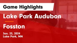 Lake Park Audubon  vs Fosston  Game Highlights - Jan. 23, 2024
