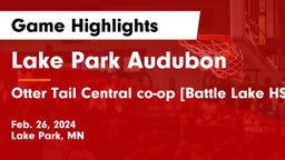 Lake Park Audubon  vs Otter Tail Central co-op [Battle Lake HS] Game Highlights - Feb. 26, 2024