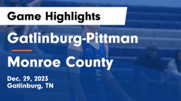 Gatlinburg-Pittman  vs Monroe County  Game Highlights - Dec. 29, 2023